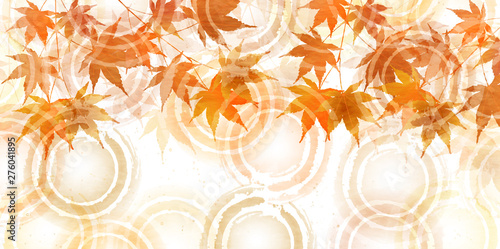 もみじ　紅葉　和紙　背景