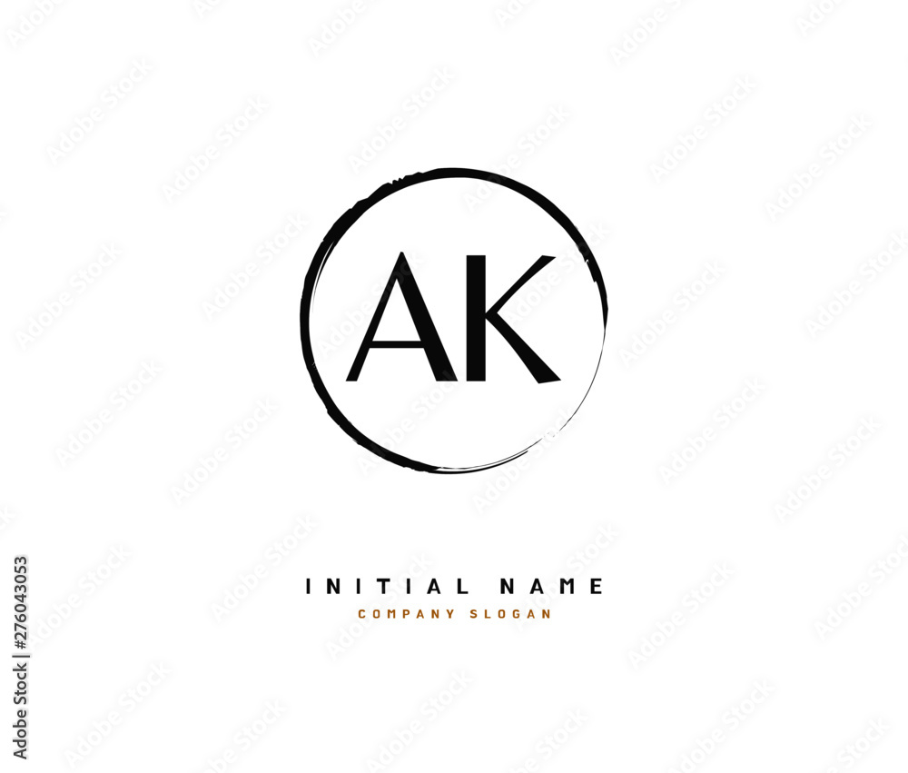 A K AK Beauty vector initial logo, handwriting logo of initial signature, wedding, fashion, jewerly, boutique, floral and botanical with creative template for any company or business. A K AK Beauty vector initial logo, handwriting logo of initial signature, wedding, fashion, jewerly, boutique, floral and botanical with creative template for any company or business.