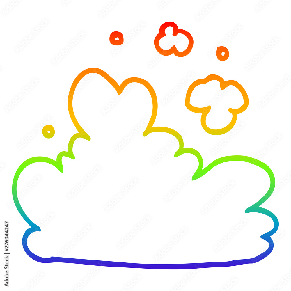 rainbow gradient line drawing cartoon cloud rainbow gradient line drawing cartoon cloud