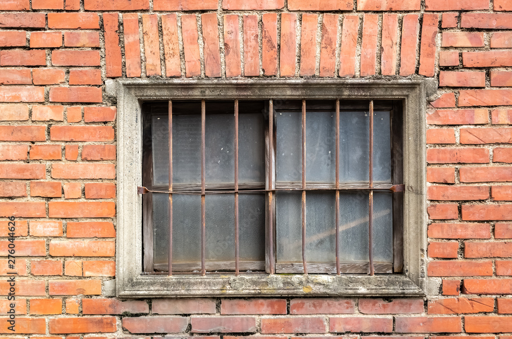 old window on red brick wall old window on red brick wall