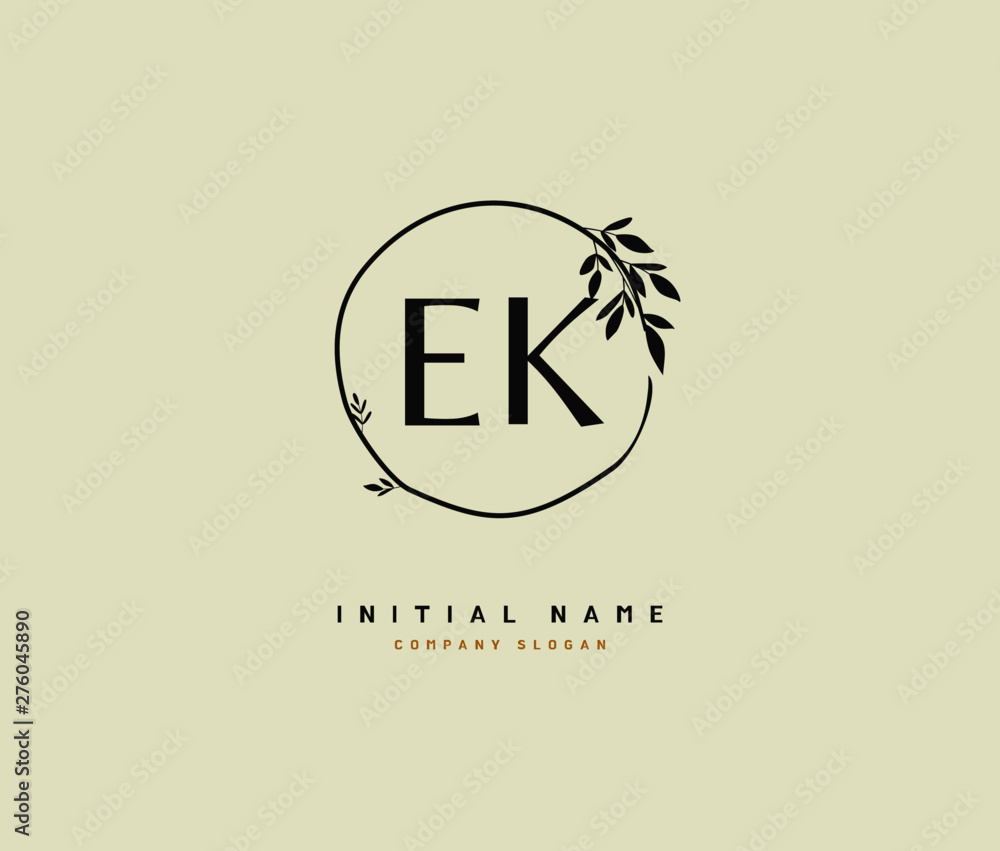 E K EK Beauty vector initial logo, handwriting logo of initial signature, wedding, fashion, jewerly, boutique, floral and botanical with creative template for any company or business. E K EK Beauty vector initial logo, handwriting logo of initial signature, wedding, fashion, jewerly, boutique, floral and botanical with creative template for any company or business.