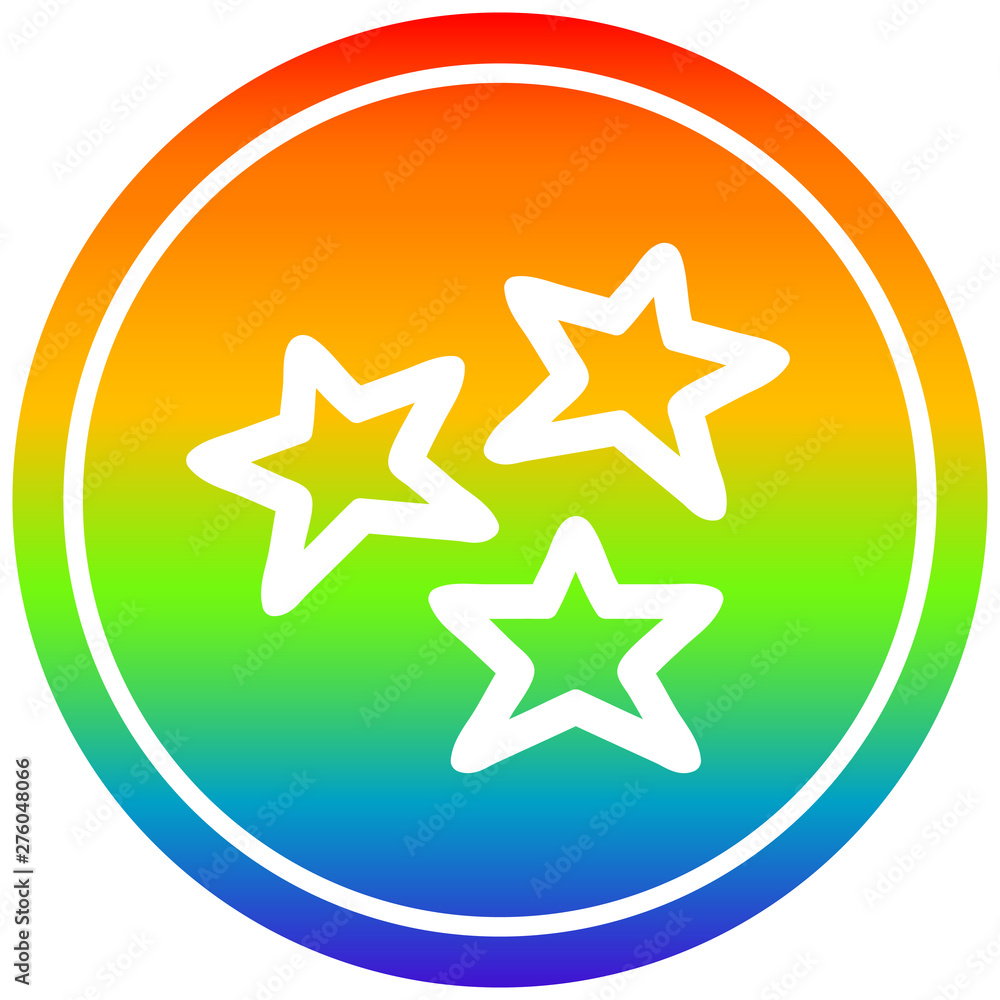 star shapes circular in rainbow spectrum star shapes circular in rainbow spectrum
