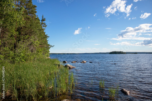 Lake scenery in Malonsaari  Imatra Finland