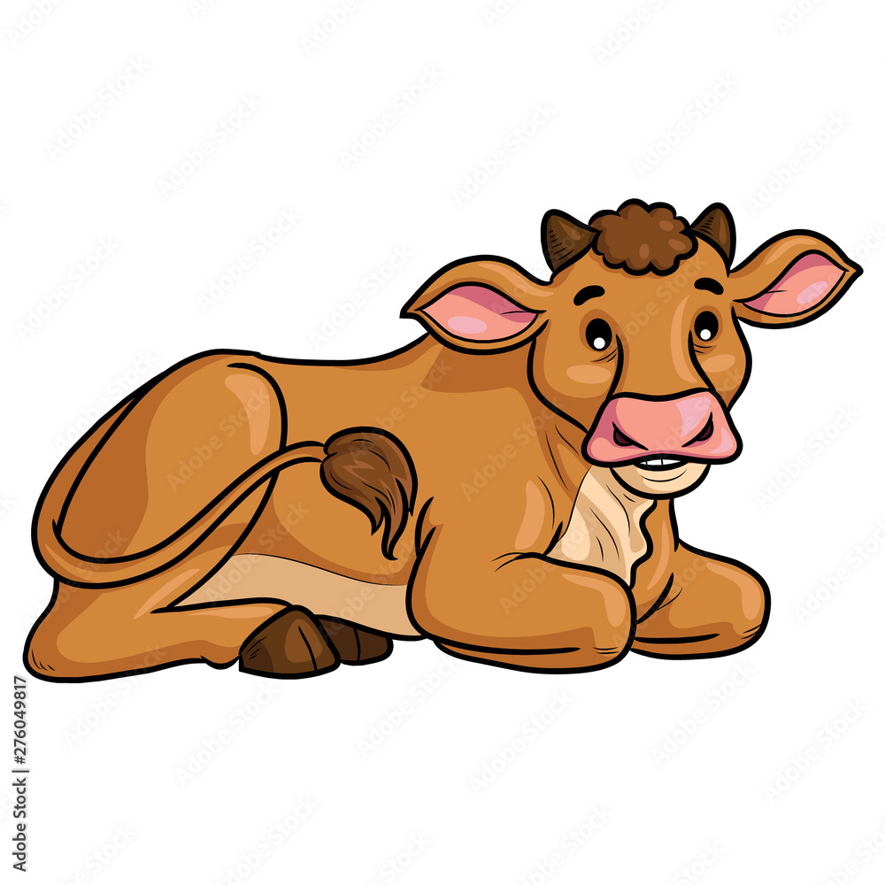 Cow Sit Cartoon Cow Sit Cartoon