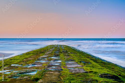 skyline from a breakwater looking at the horizon