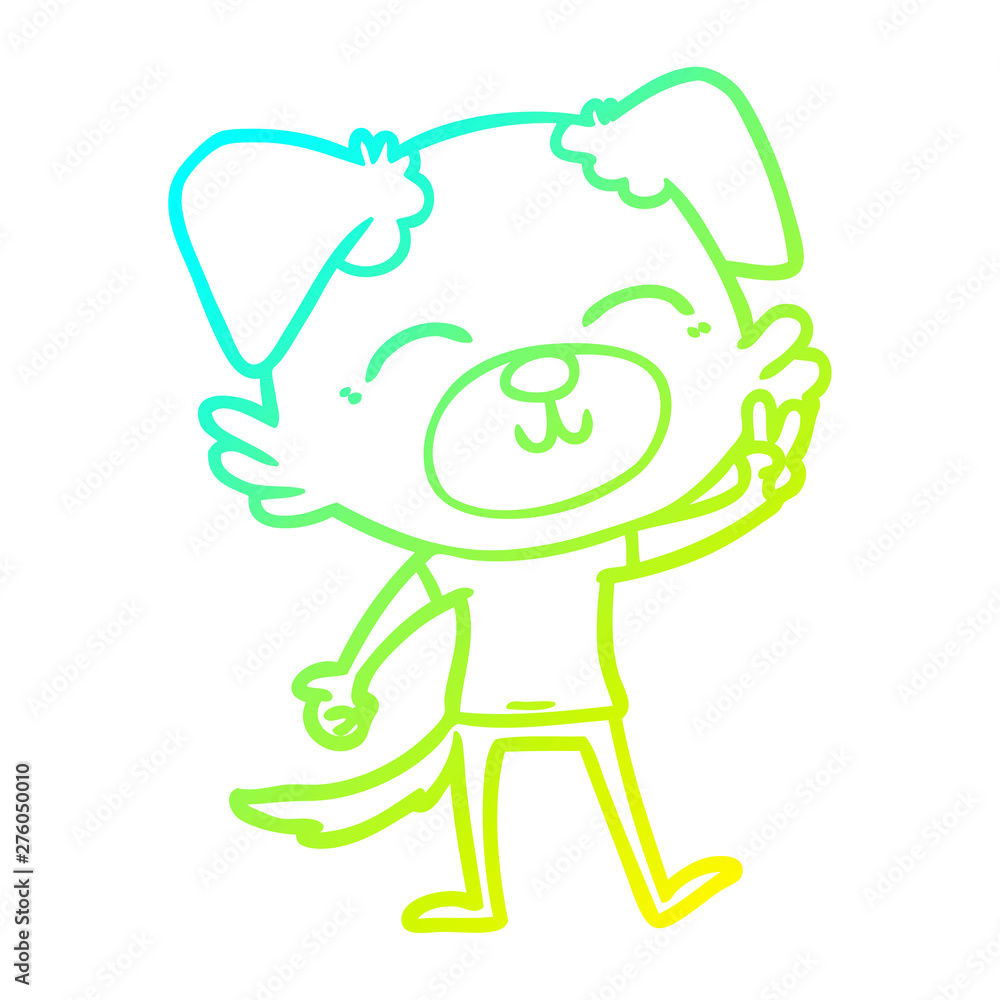 cold gradient line drawing cartoon dog cold gradient line drawing cartoon dog