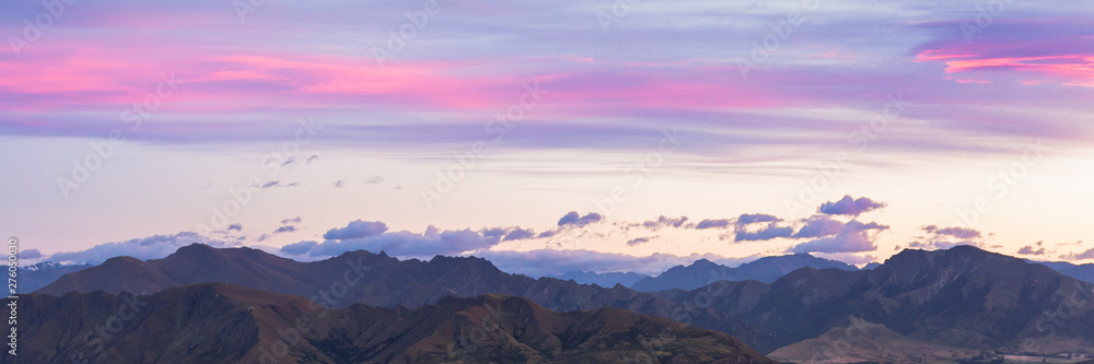 Mountain Sunrise Sky Colorful Landscape
