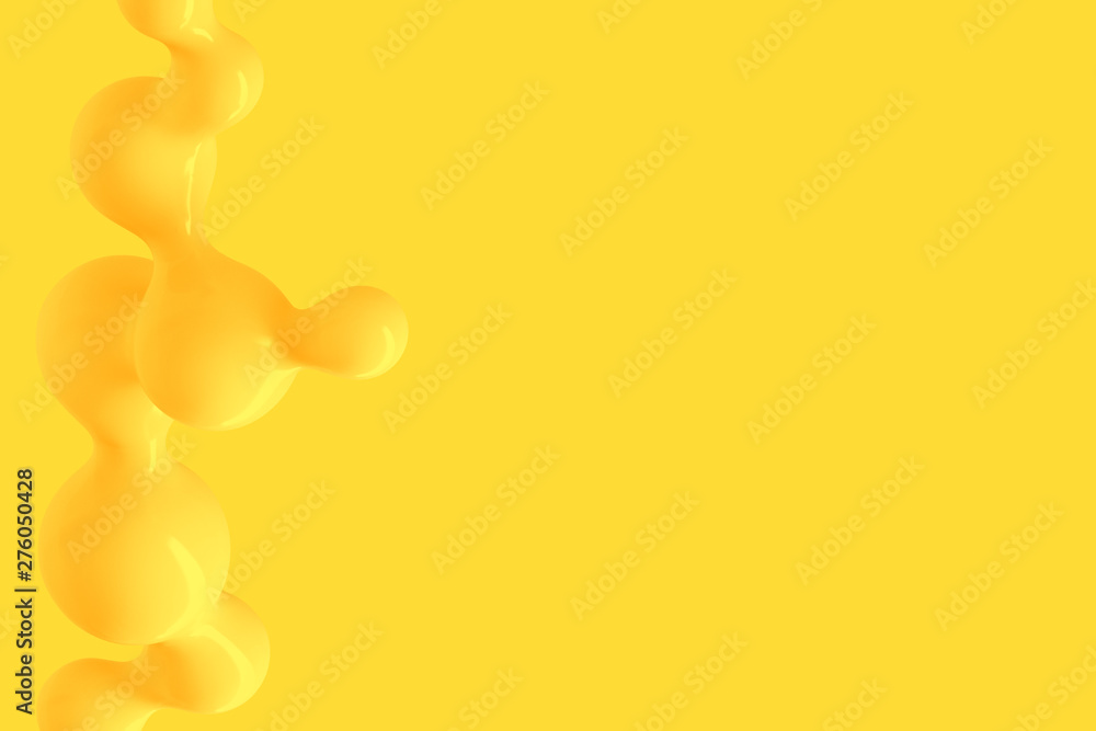 Abstract three-dimensional background with flying liquid drops 3D illustration of 3D rendering Abstract three-dimensional background with flying liquid drops 3D illustration of 3D rendering