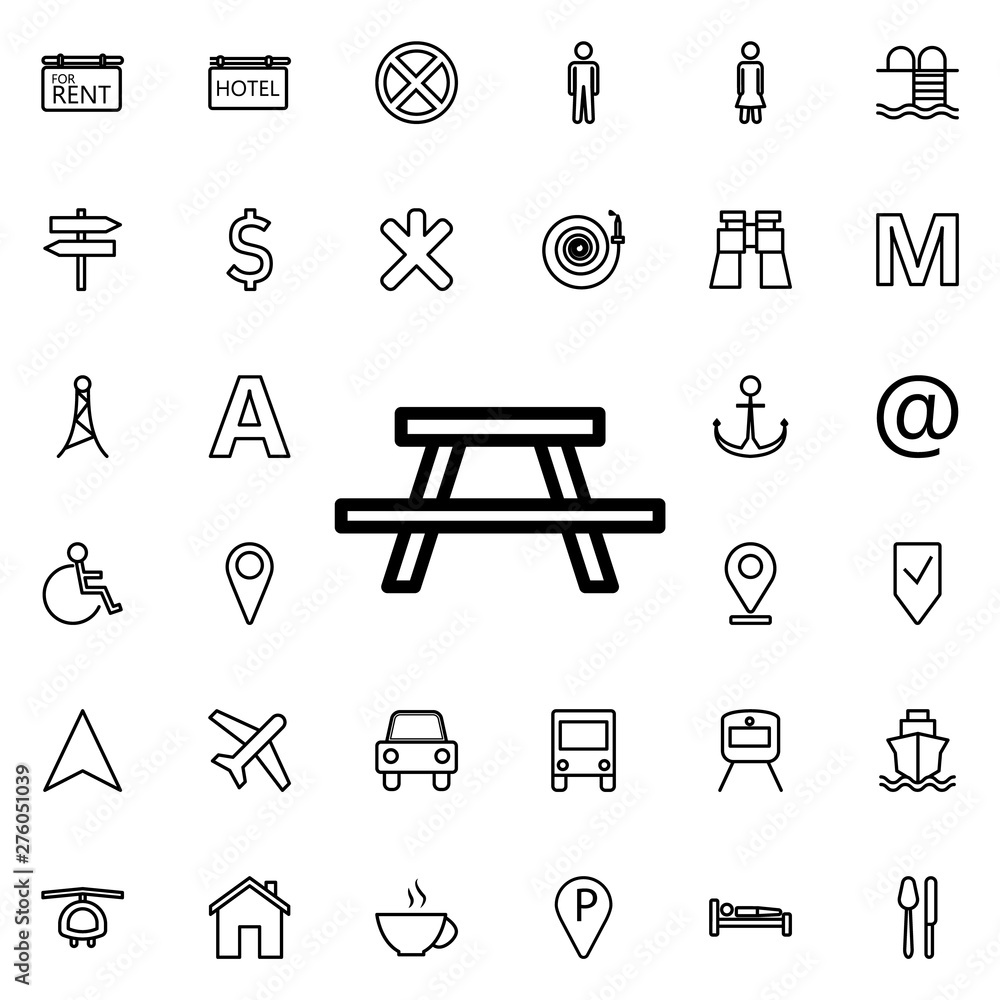 Picnic place icon. Universal set of navigation for website design and development, app development Picnic place icon. Universal set of navigation for website design and development, app development