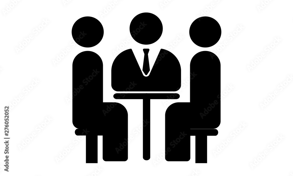 Business meeting icon for corporate and professional communication Business meeting icon for corporate and professional communication