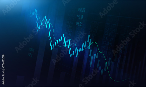 Stock market or forex trading graph in graphic concept