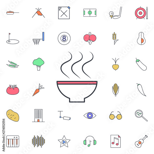 Hot soup icon. Universal set of web for website design and development, app development