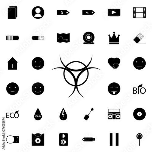 sign of radiation icon. Universal set of web for website design and development, app development