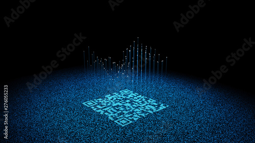 Digital Technology QR Code, Network Identification and Connection