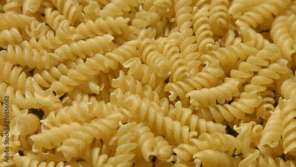 Fusilli Pasta laid out 4K Fusilli Pasta laid out 4K