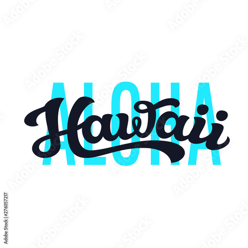 Aloha Hawaii. Vector lettering typography