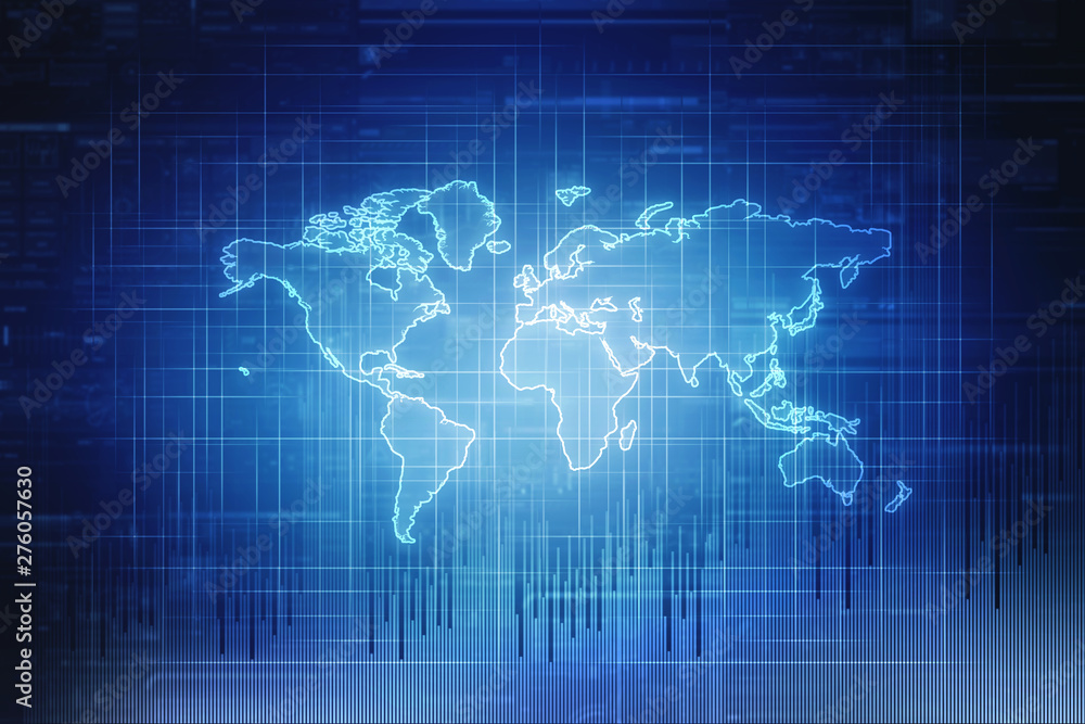 2d rendering Stock market online business concept. business Graph 2d rendering Stock market online business concept. business Graph