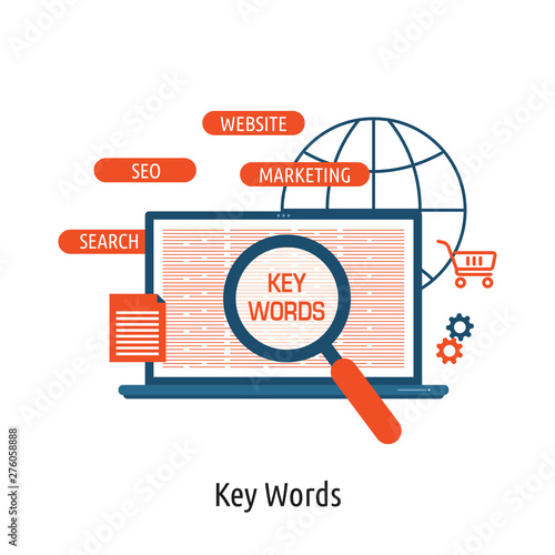 SEO keywords flat illustration concept