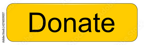 Donate Button on white background - illustration
