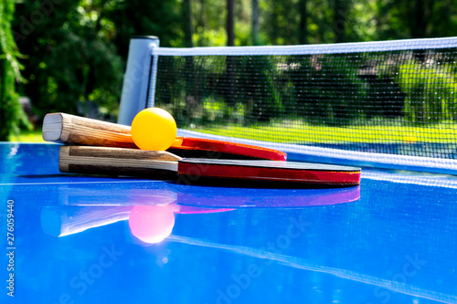 Canvas Print Blue table tennis or ping pong