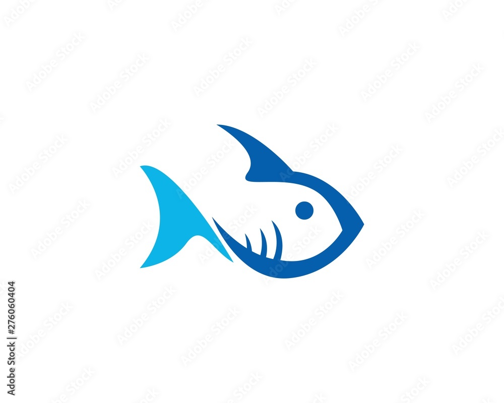 Obraz premium Fish logo template Creative vector symbol