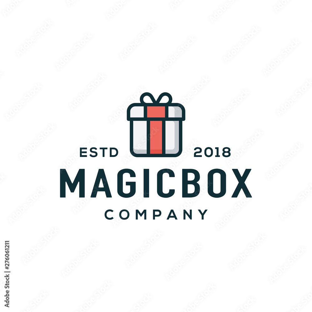 Gift box logo design vector. Gift box logo design vector.