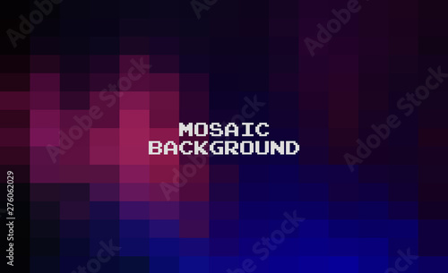 Abstract Dark Black geometric Background, Creative Design Templates. Pixel art Grid Mosaic, 8 bit vector background.