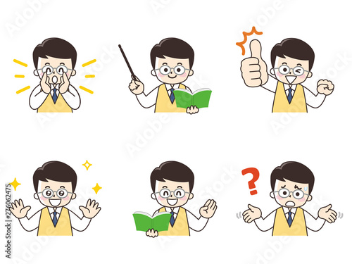 教師の男性セット