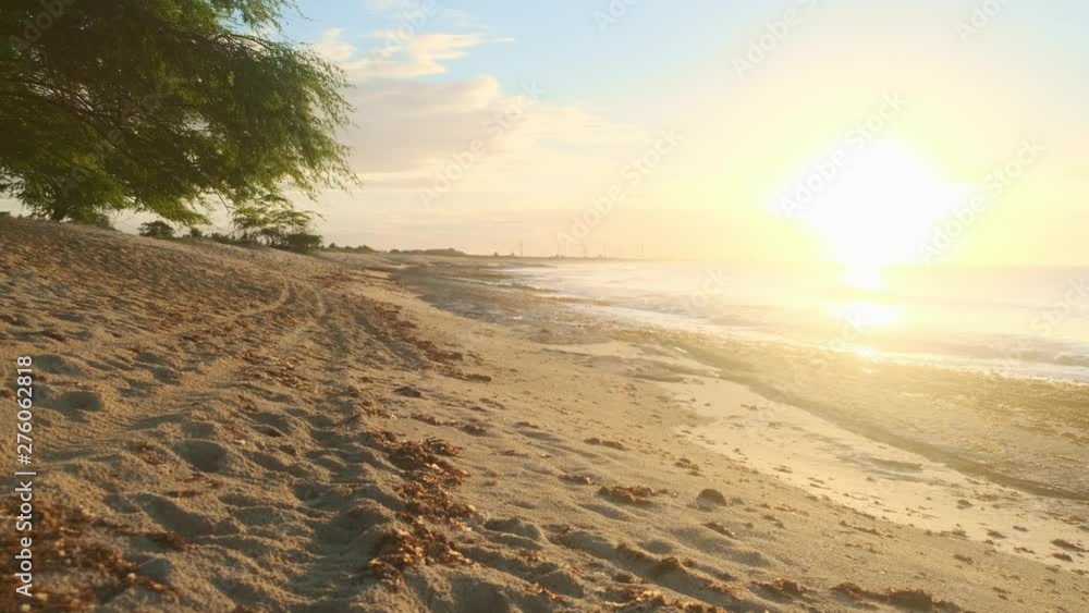 Summer ocean waves. Waves rolling. Blue wave on the sandy beach. Brazilian beach. Summer ocean waves. Waves rolling. Blue wave on the sandy beach. Brazilian beach.