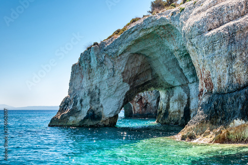 Zakynthos Island, Greece. A pearl of the Mediterranean with beaches and coasts suitable for unforgettable sea holidays. caves of Keri