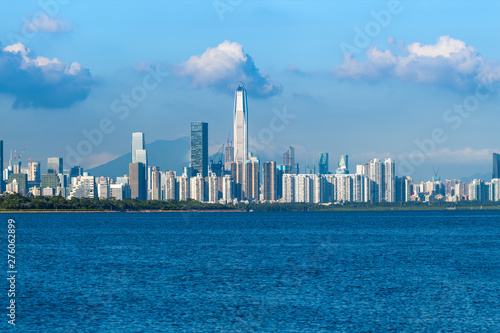 City Skyline of Futian District Financial District  Shenzhen  Guangdong Province