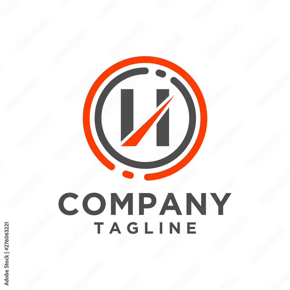 Letter logo design vector icon with circle line. Minimalist style Letter logo design vector icon with circle line. Minimalist style