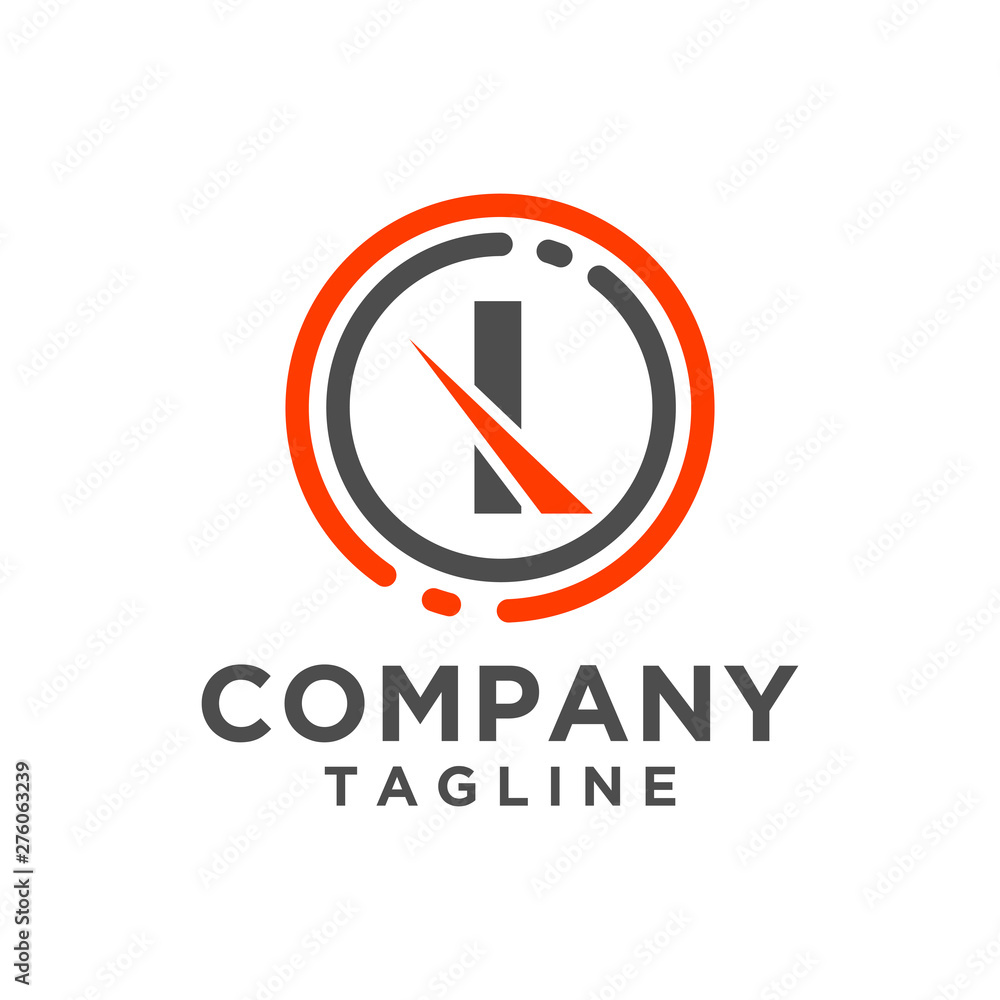 Letter logo design vector icon with circle line. Minimalist style Letter logo design vector icon with circle line. Minimalist style