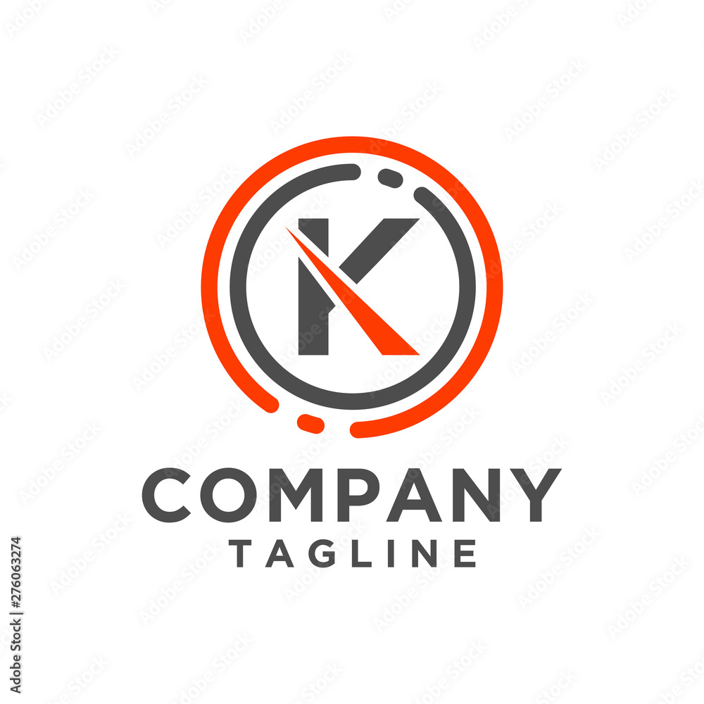 Letter logo design vector icon with circle line. Minimalist style Letter logo design vector icon with circle line. Minimalist style