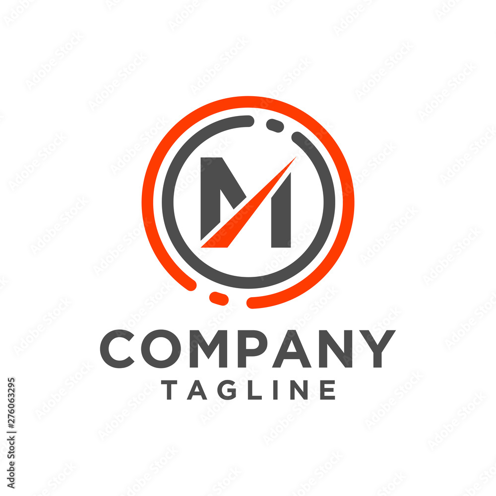 Letter logo design vector icon with circle line. Minimalist style Letter logo design vector icon with circle line. Minimalist style
