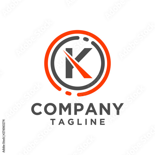 Free Download Letter logo design vector icon with circle line. Minimalist style - GFXLoad