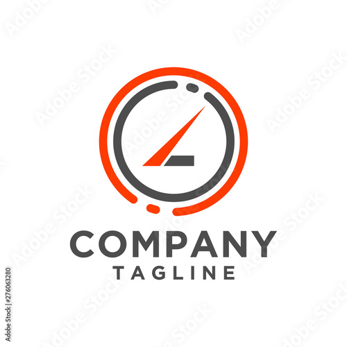 Free Download Letter logo design vector icon with circle line. Minimalist style - GFXLoad
