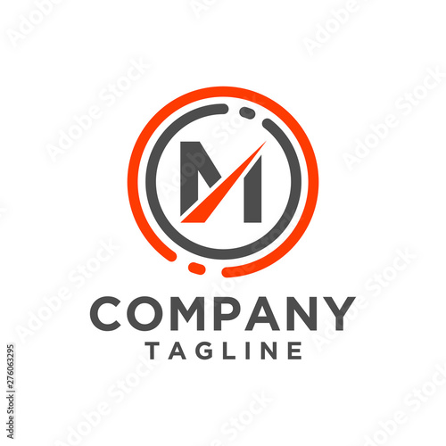 Free Download Letter logo design vector icon with circle line. Minimalist style - GFXLoad