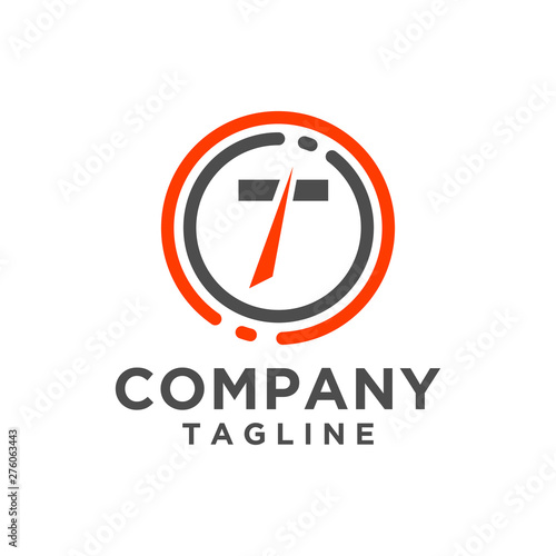 Free Download Letter logo design vector icon with circle line. Minimalist style - GFXLoad