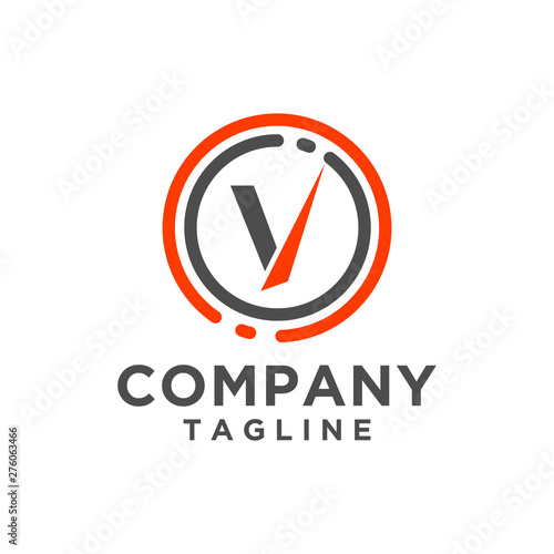 Free Download Letter logo design vector icon with circle line. Minimalist style - GFXLoad