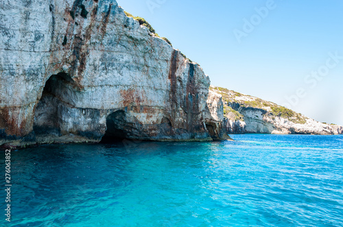 Zakynthos Island, Greece. A pearl of the Mediterranean with beaches and coasts suitable for unforgettable sea holidays. caves of Keri