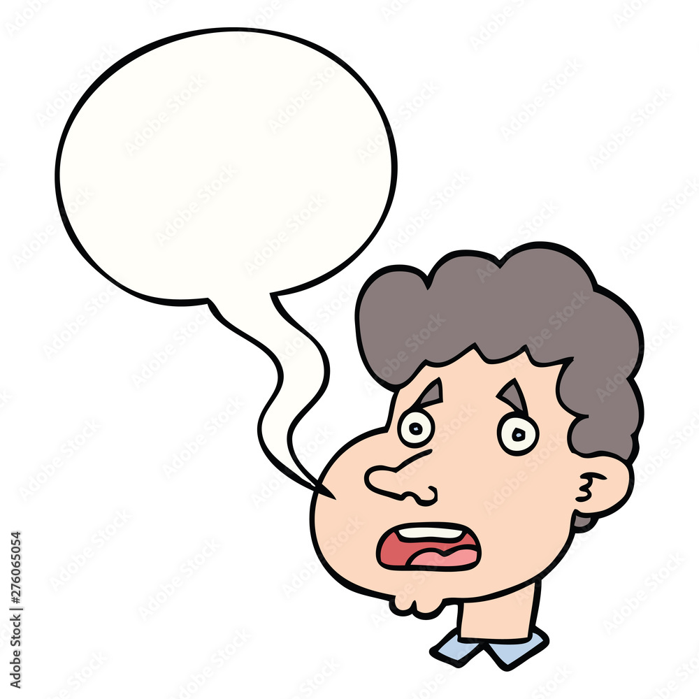 cartoon shocked man and speech bubble cartoon shocked man and speech bubble