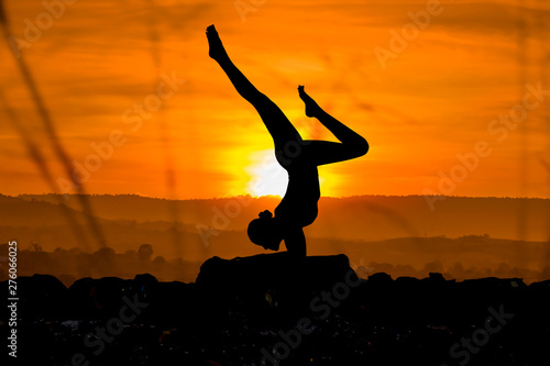 Yoga in sunset