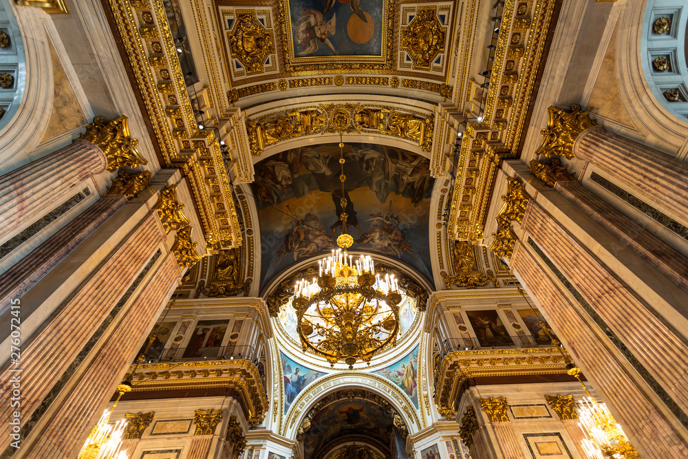Interior of St. Isaac's Cathedral in St. Petersburg, Russia