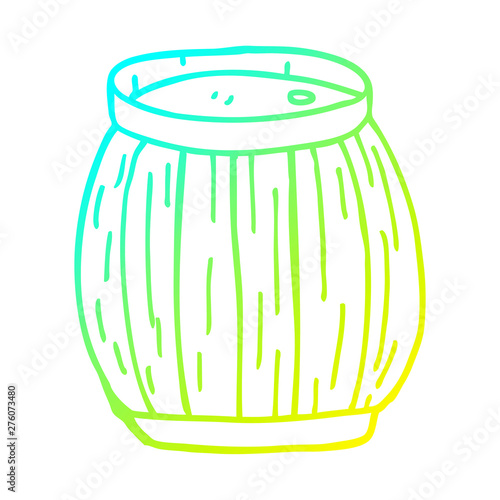 cold gradient line drawing cartoon barrel