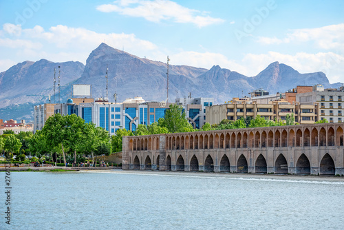 22/05/2019 Isfahan, Iran, Siosepol the bridge in Isfahan of double-deck 33 arches, also known as the Allah Verdi Khan Bridge or “Bridge of 33 Arches” photo