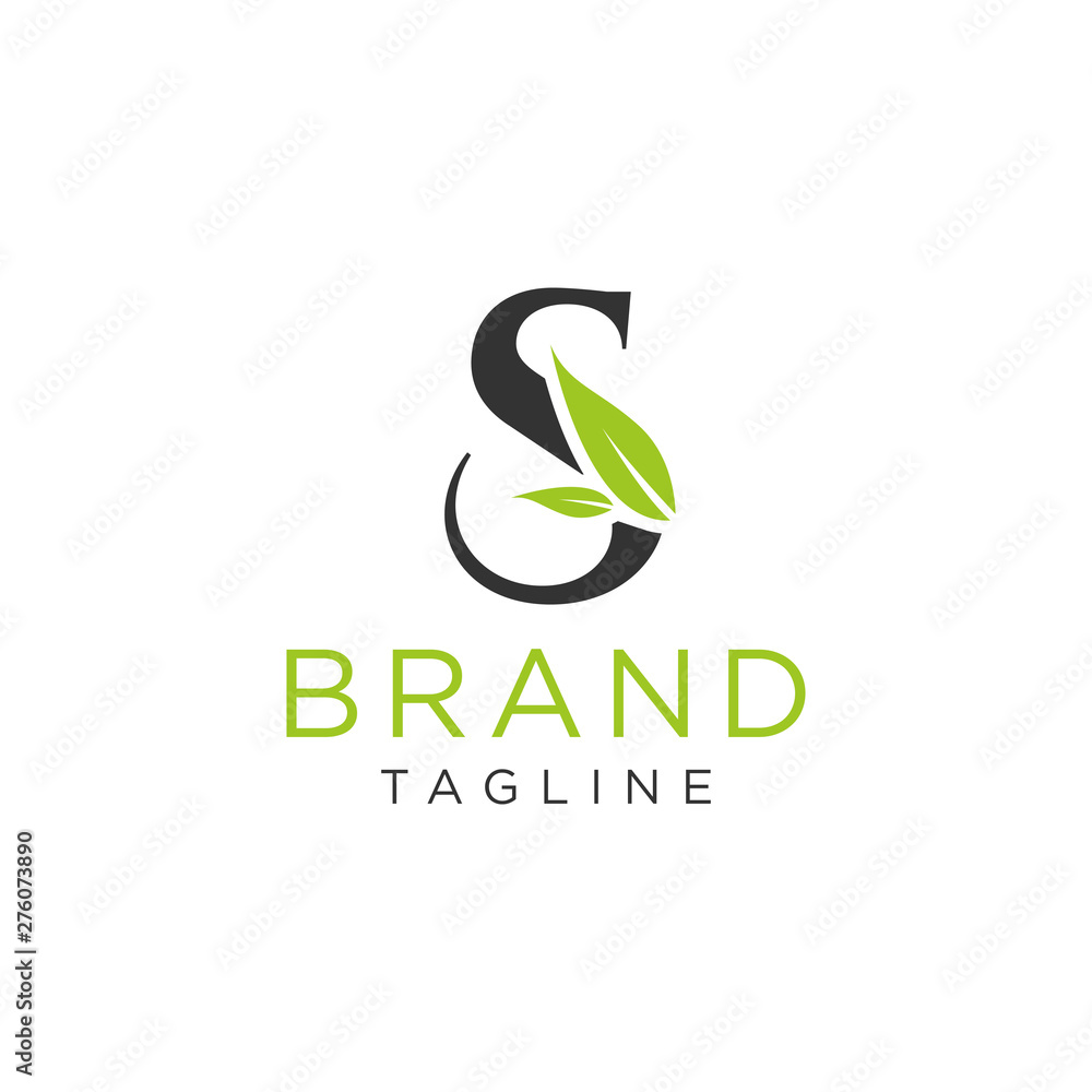 Fototapeta premium Letter logo nature design or initials alphabet. Simple minimalist style