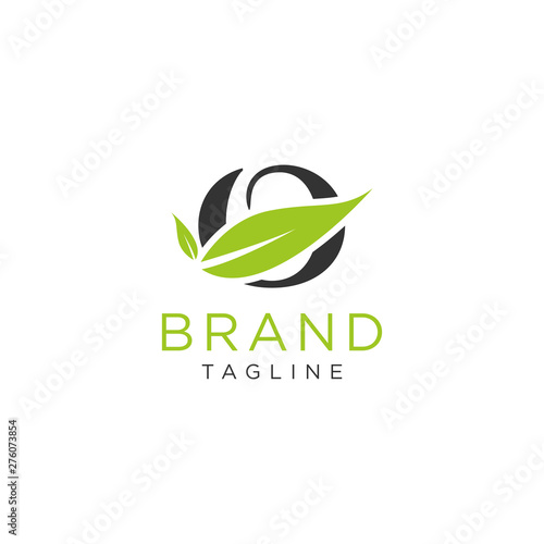 Letter logo nature design or initials alphabet. Simple minimalist style
