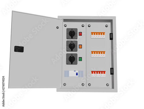 Wallpaper Mural MCB, RCCB, ISOLATER, CHANGE OVER, MAIN SWITCH, SWITCH GEAR, AND DISPLAY BOX in white background Torontodigital.ca