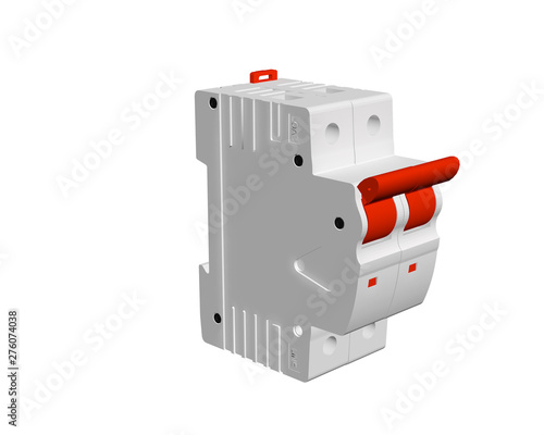 Wallpaper Mural MCB, RCCB, ISOLATER, CHANGE OVER, MAIN SWITCH, SWITCH GEAR, AND DISPLAY BOX in white background Torontodigital.ca